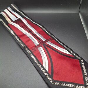 Gianno Mens Polyester Striped Tie Red & Black Pattern 58 x 3,5 inches